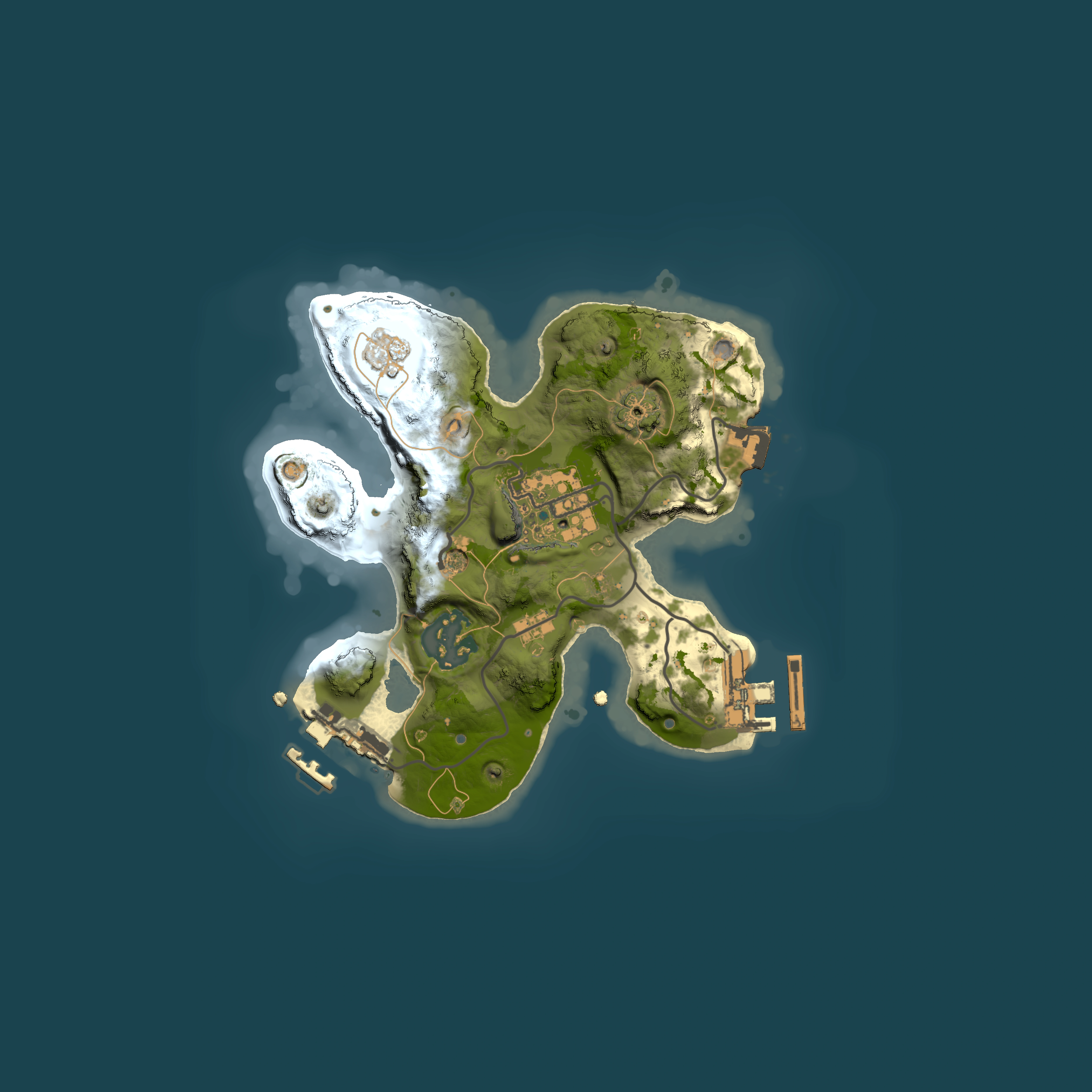 Full top-down render of Rust map seed 1033989205, 2000x2000m