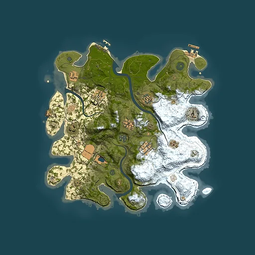 Rust map seed 919222279, 3500x3500m top-down preview
