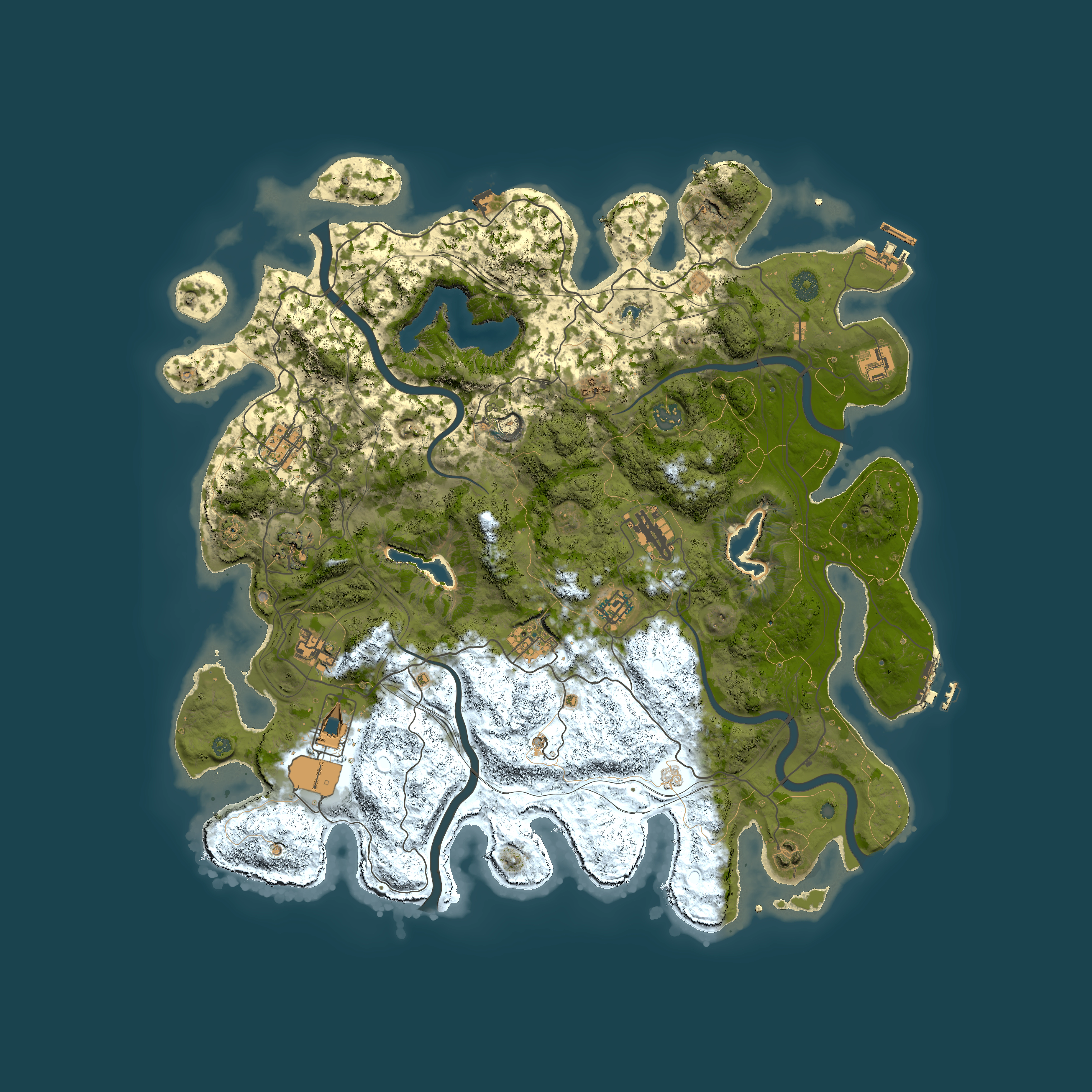 Full top-down render of Rust map seed 1449059818, 4500x4500m