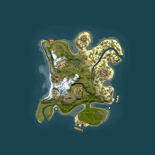 Rust map seed 301854850, 2500x2500m top-down preview
