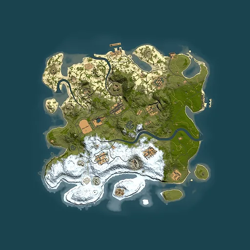 Rust map seed 111331121, 3500x3500m top-down preview