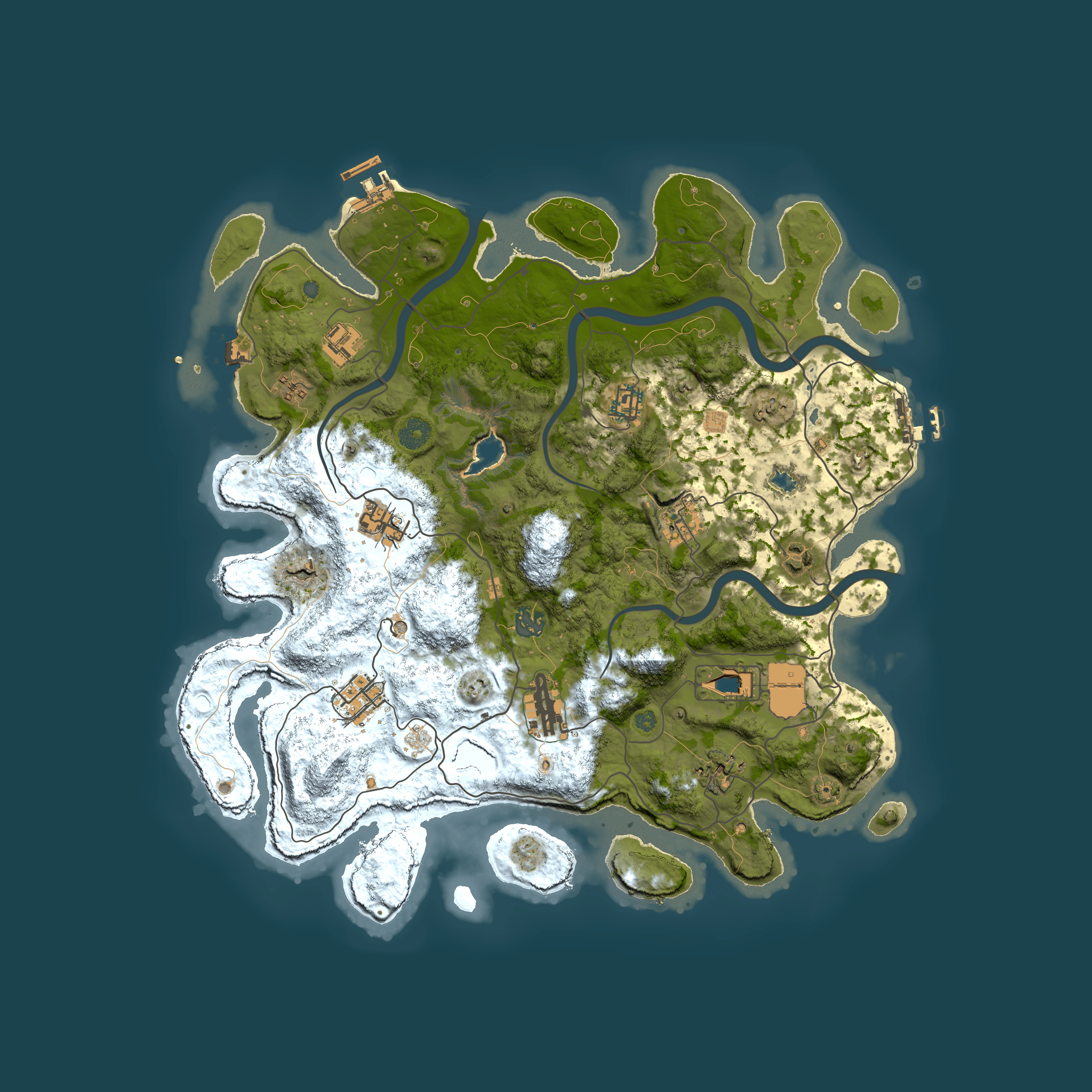 Full top-down render of Rust map seed 1127081331, 4000x4000m