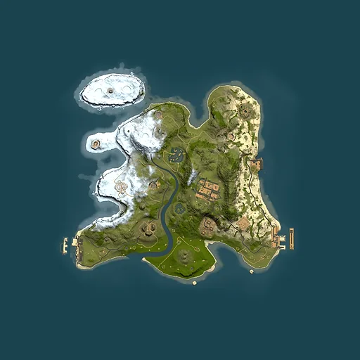 Rust map seed 2065186146, 2500x2500m top-down preview