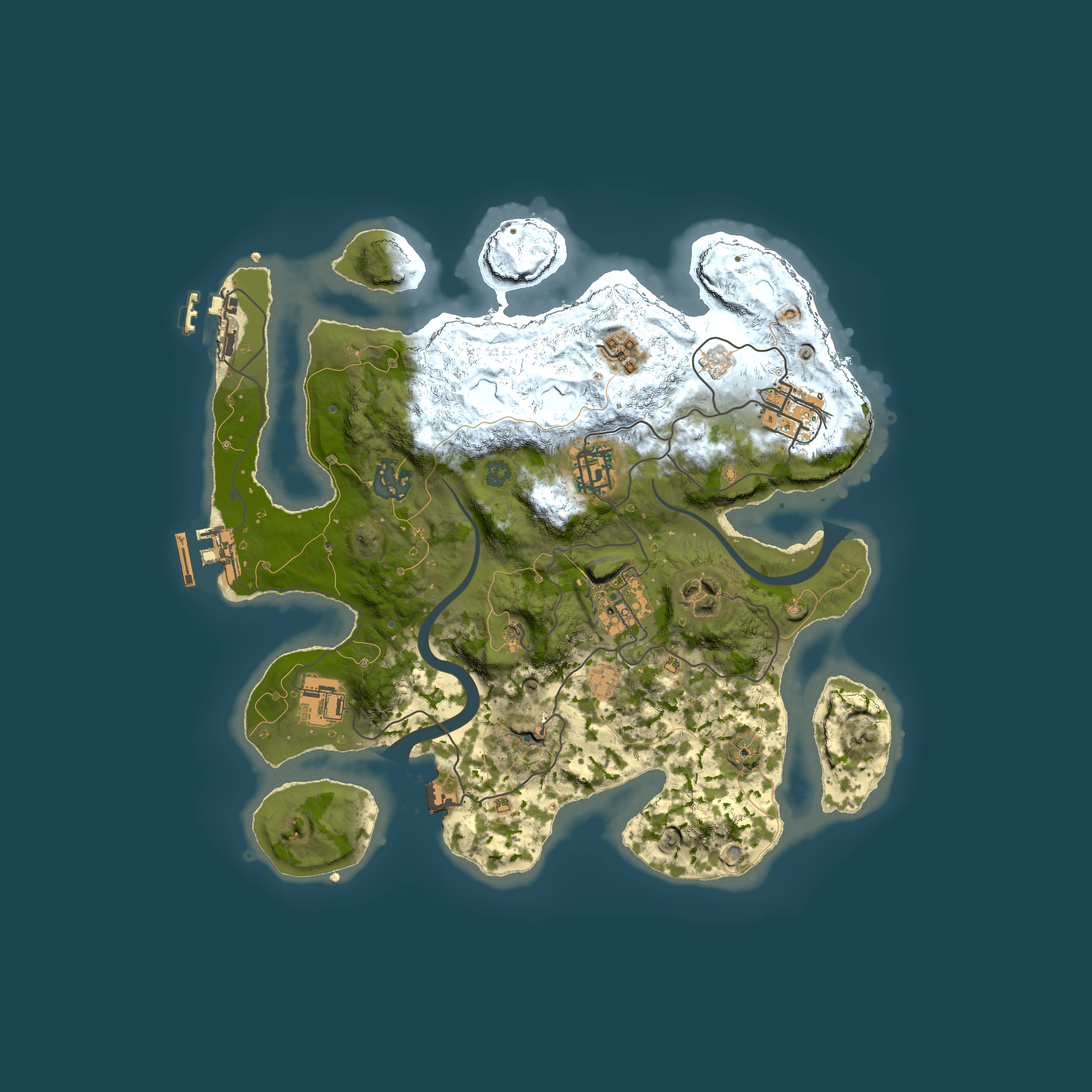 Full top-down render of Rust map seed 750180938, 3000x3000m