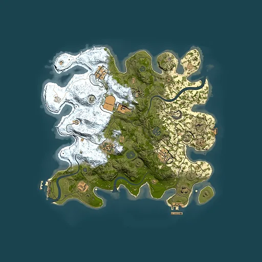 Rust map seed 1740153745, 3500x3500m top-down preview