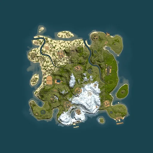 Rust map seed 879254087, 3500x3500m top-down preview