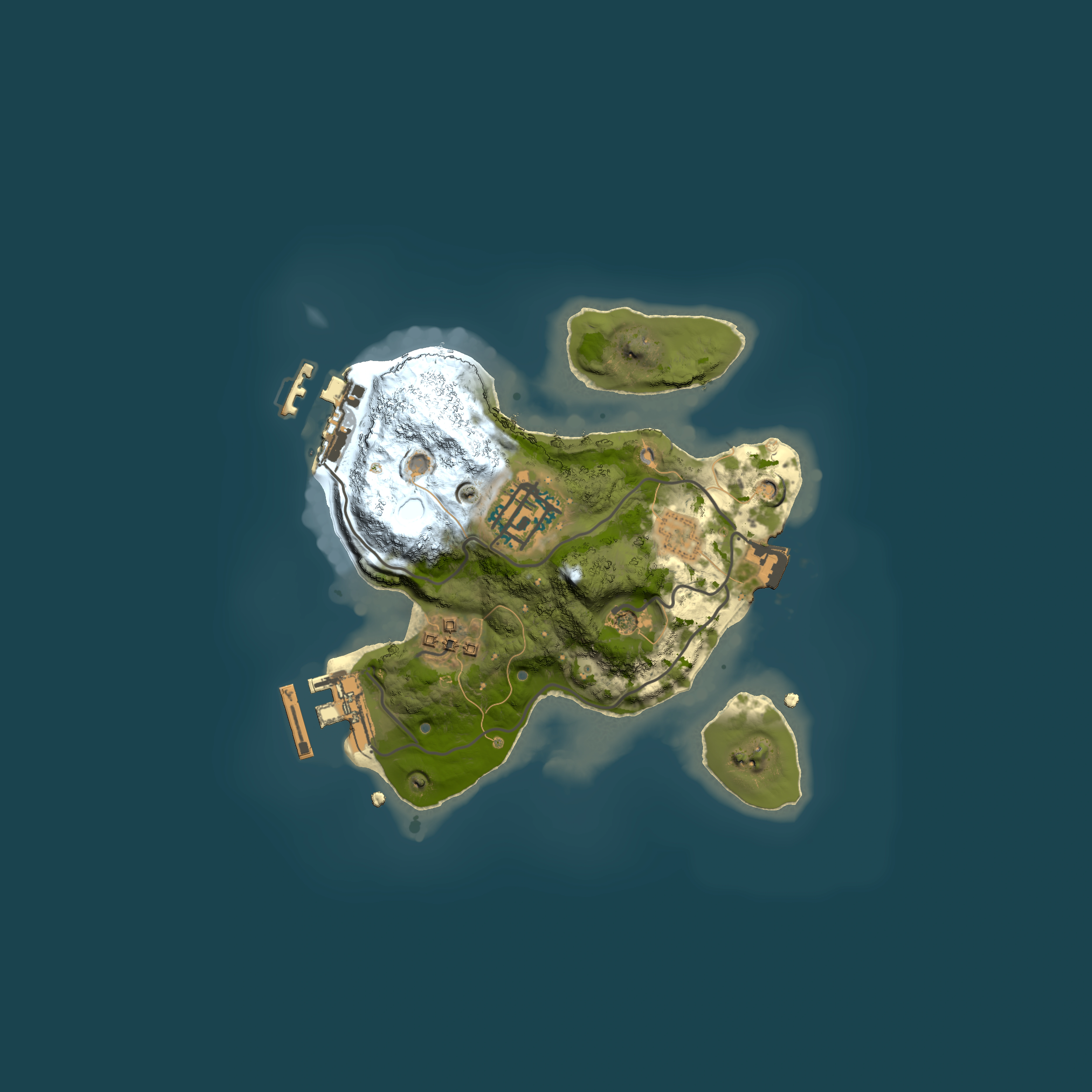 Full top-down render of Rust map seed 1025885156, 2000x2000m