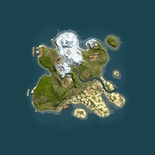 Rust map seed 1085306064, 2500x2500m top-down preview