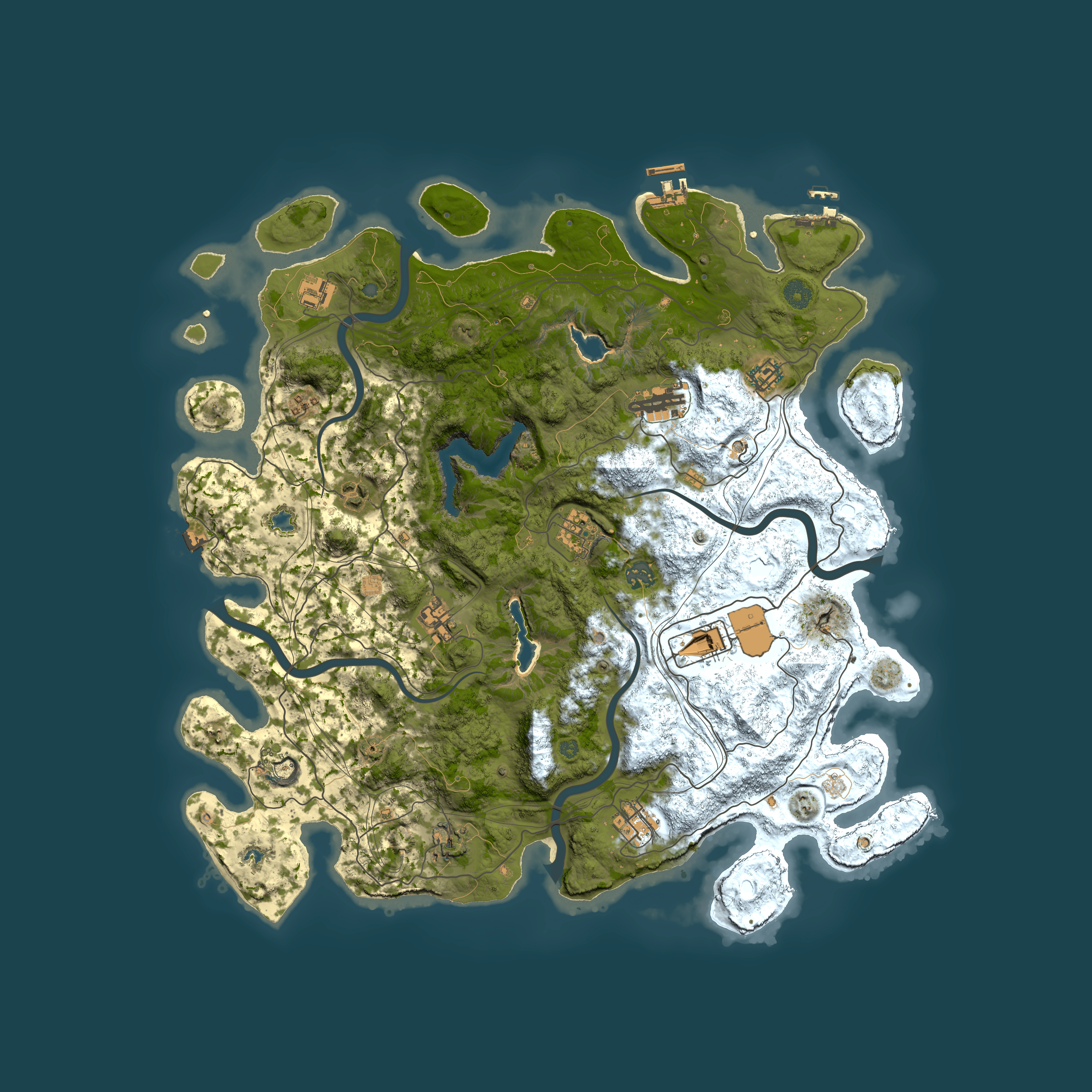 Full top-down render of Rust map seed 591498843, 4500x4500m