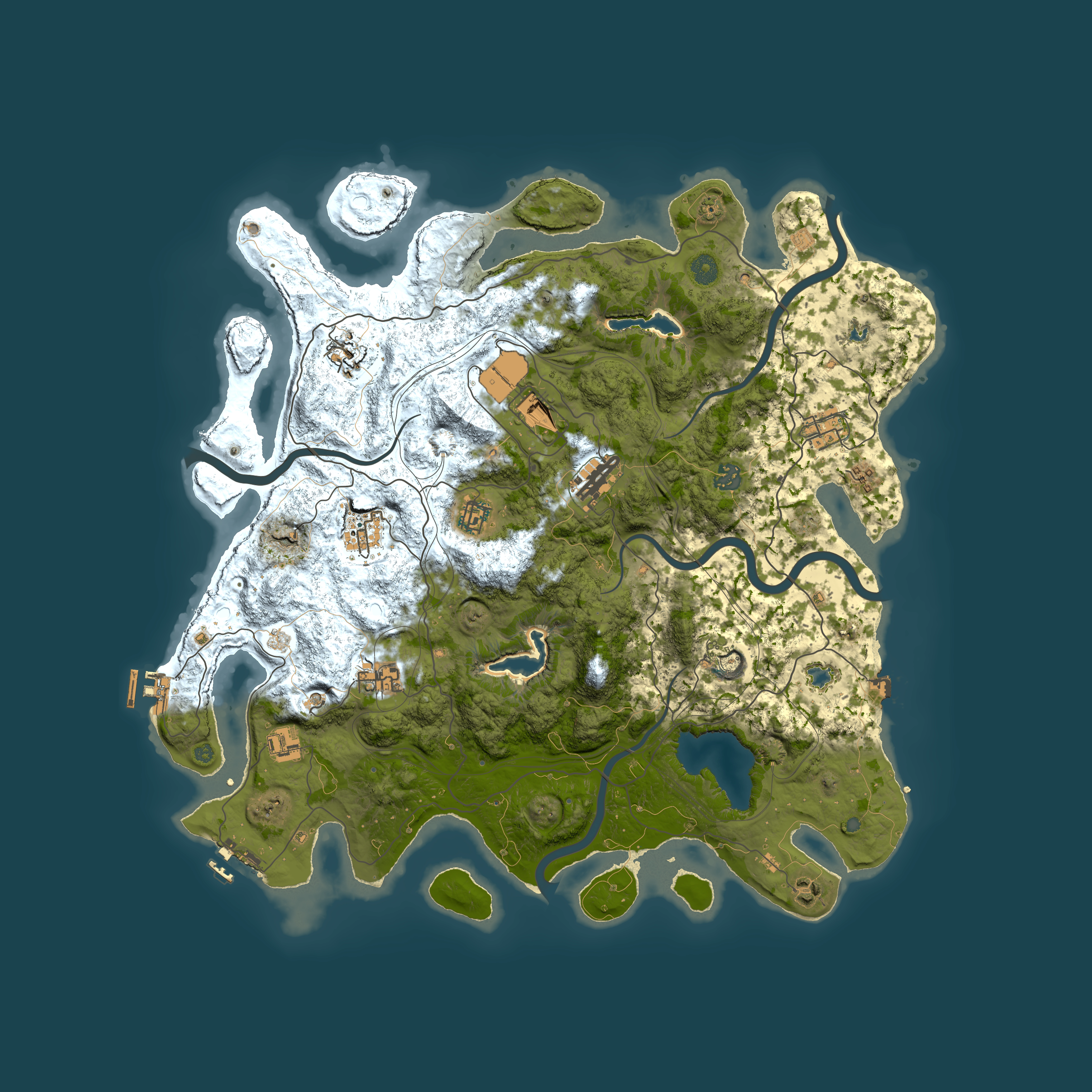 Full top-down render of Rust map seed 546004884, 4500x4500m