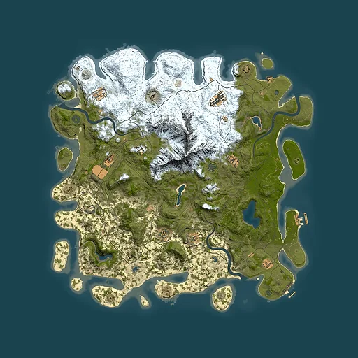 Rust map seed 676883900, 5000x5000m top-down preview
