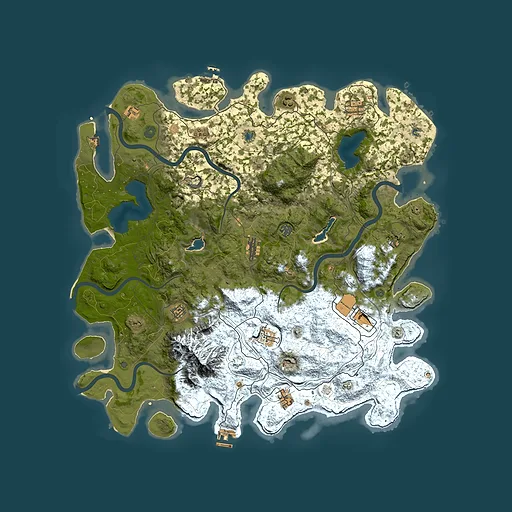 Rust map seed 952326463, 5000x5000m top-down preview