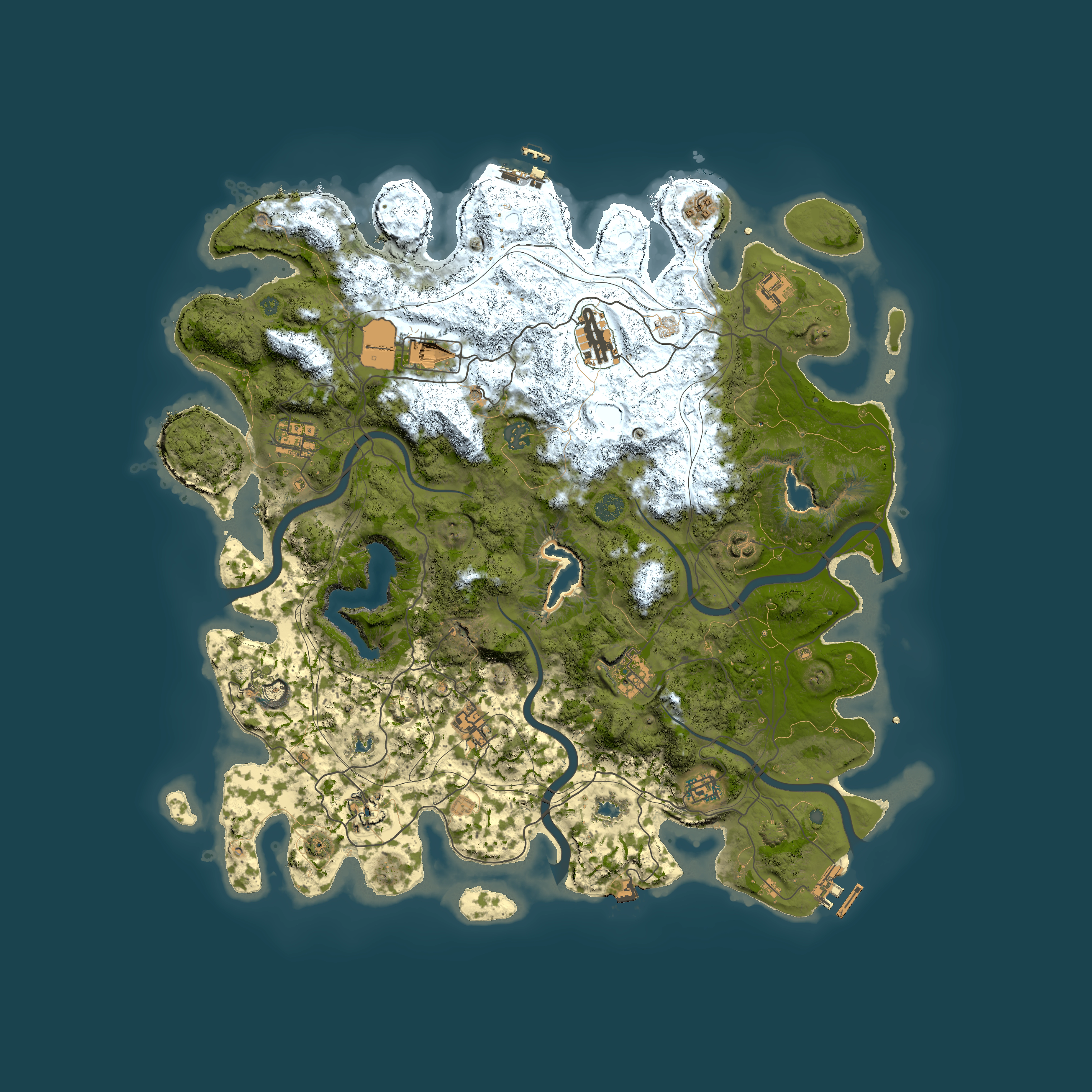 Full top-down render of Rust map seed 477913131, 4500x4500m