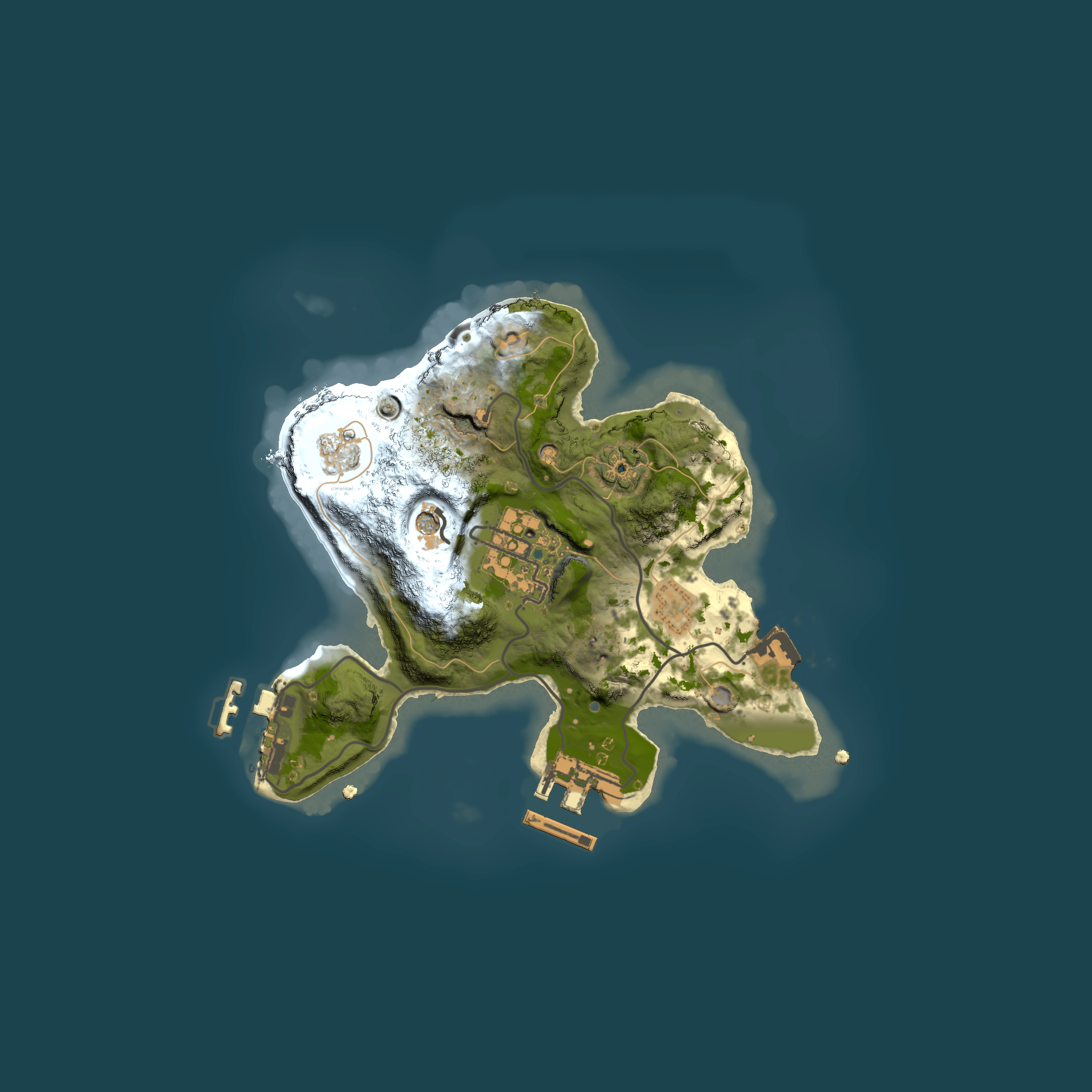 Full top-down render of Rust map seed 368957390, 2000x2000m