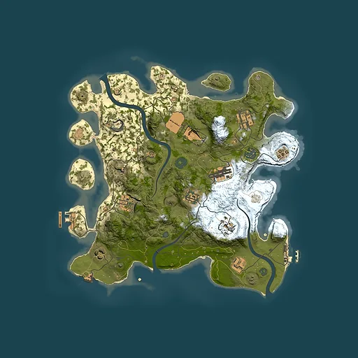 Rust map seed 1891203455, 3500x3500m top-down preview