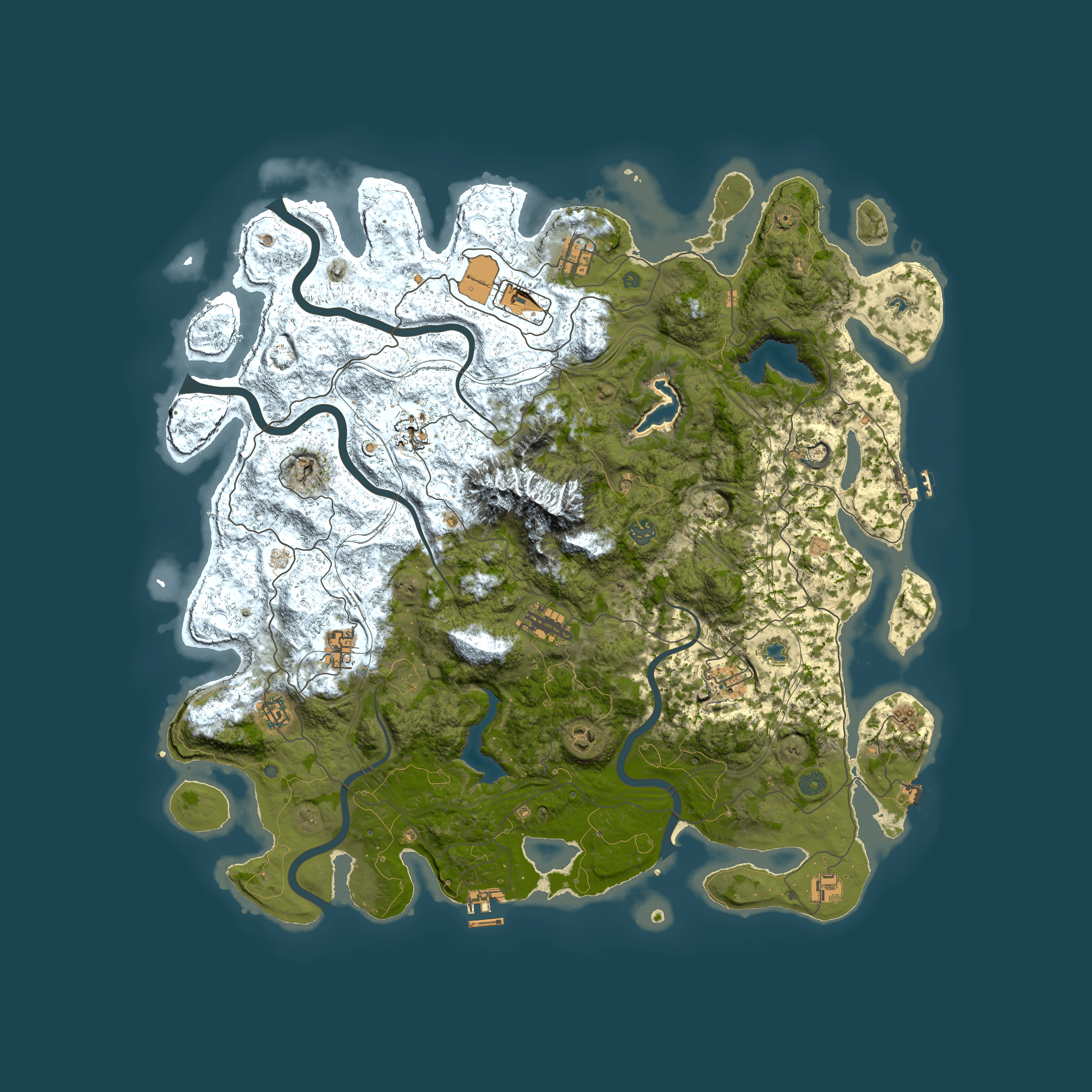 Full top-down render of Rust map seed 1785886281, 5000x5000m