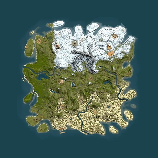 Rust map seed 1090162683, 5000x5000m top-down preview