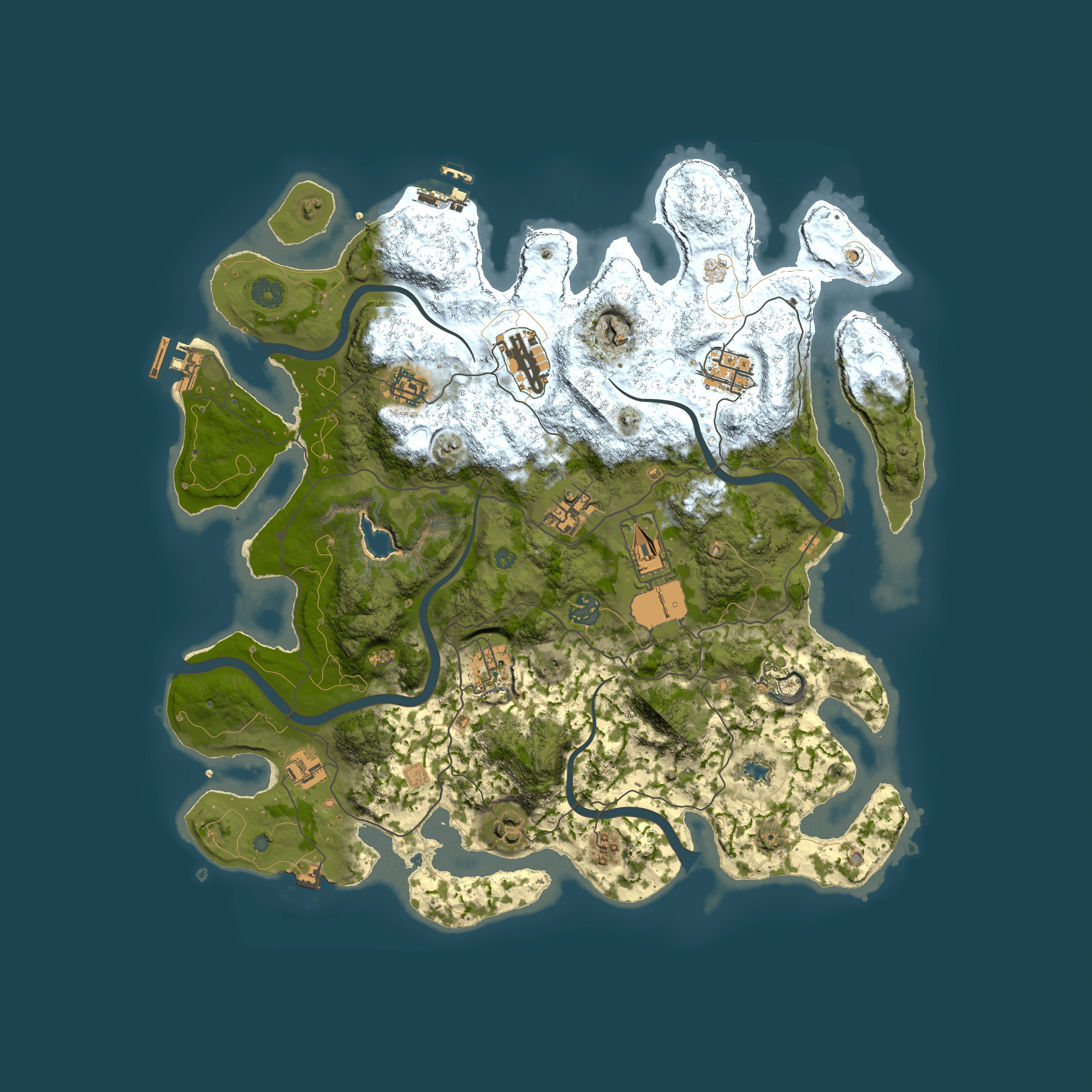 Full top-down render of Rust map seed 1188903563, 4000x4000m