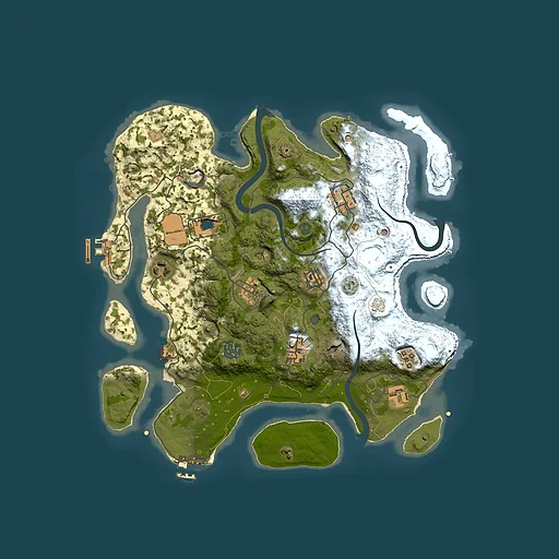 Rust map seed 1036445903, 3500x3500m top-down preview