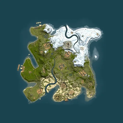Rust map seed 1065462465, 3000x3000m top-down preview