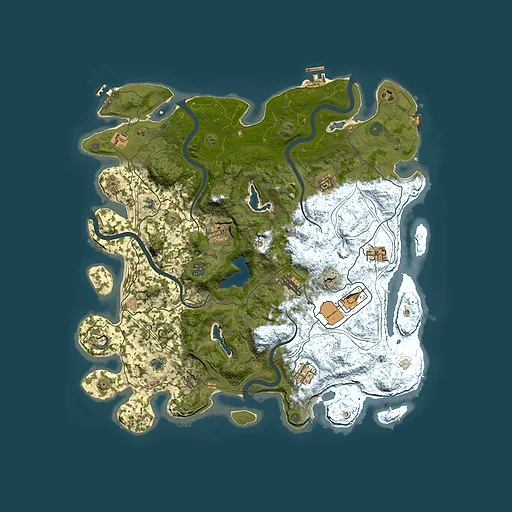 Rust map seed 234717952, 4500x4500m top-down preview