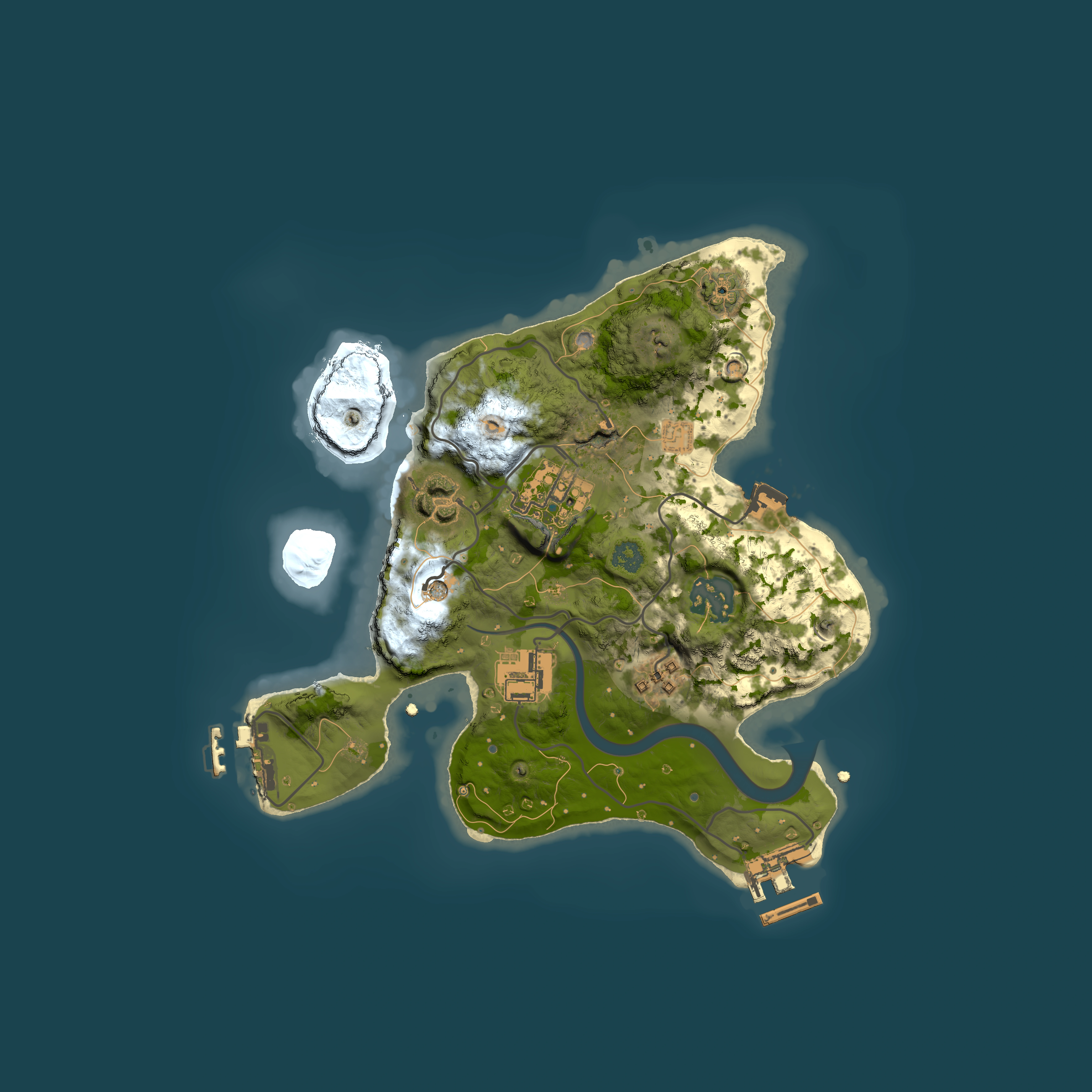 Full top-down render of Rust map seed 1979976040, 2500x2500m