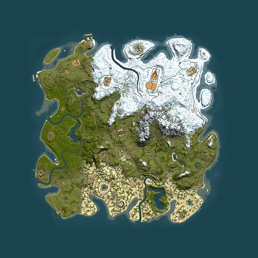 Rust map seed 728830767, 5000x5000m top-down preview
