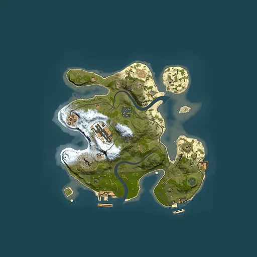Rust map seed 1225163870, 2500x2500m top-down preview