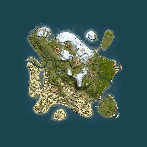 Rust map seed 1351072985, 3000x3000m top-down preview