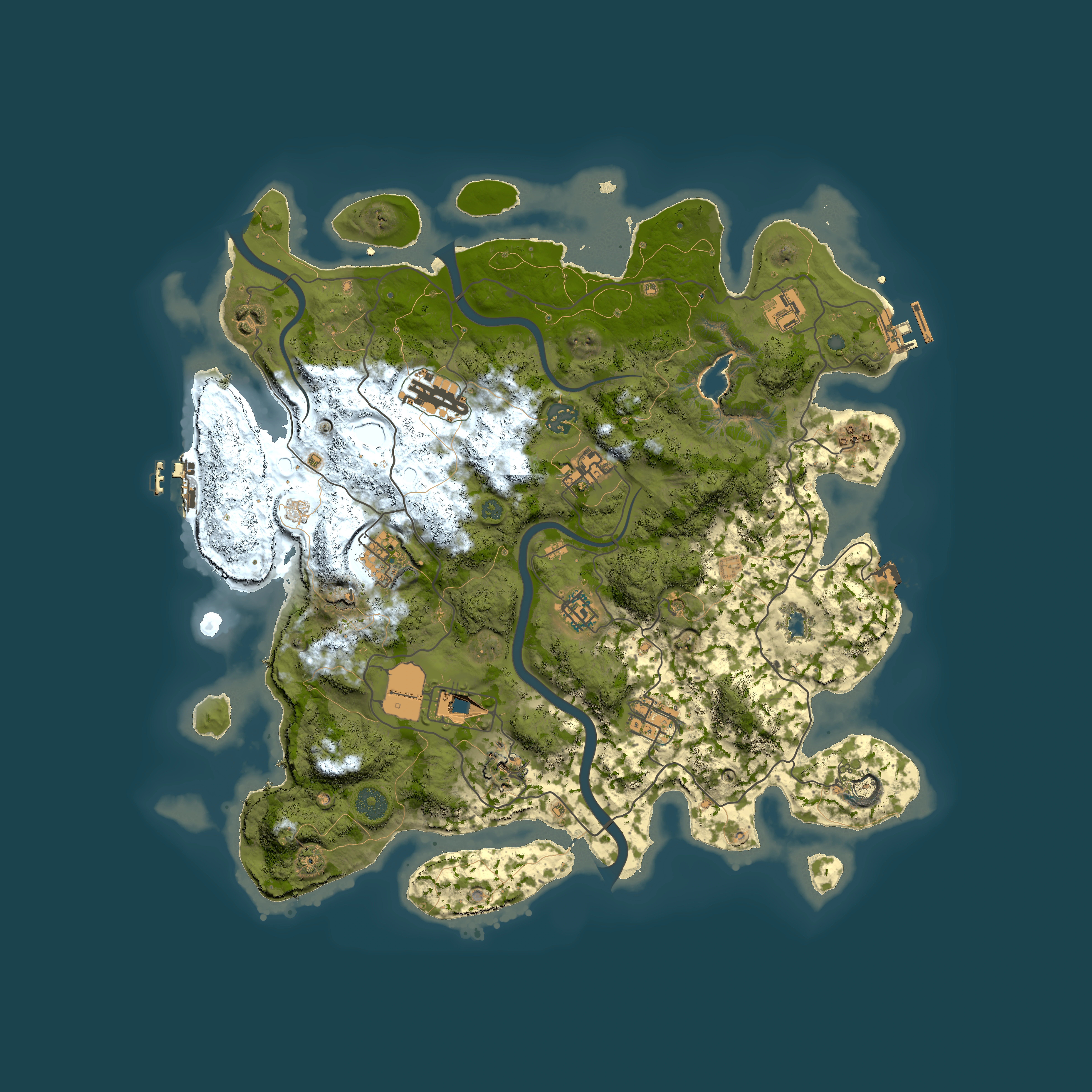 Full top-down render of Rust map seed 1524327717, 4000x4000m