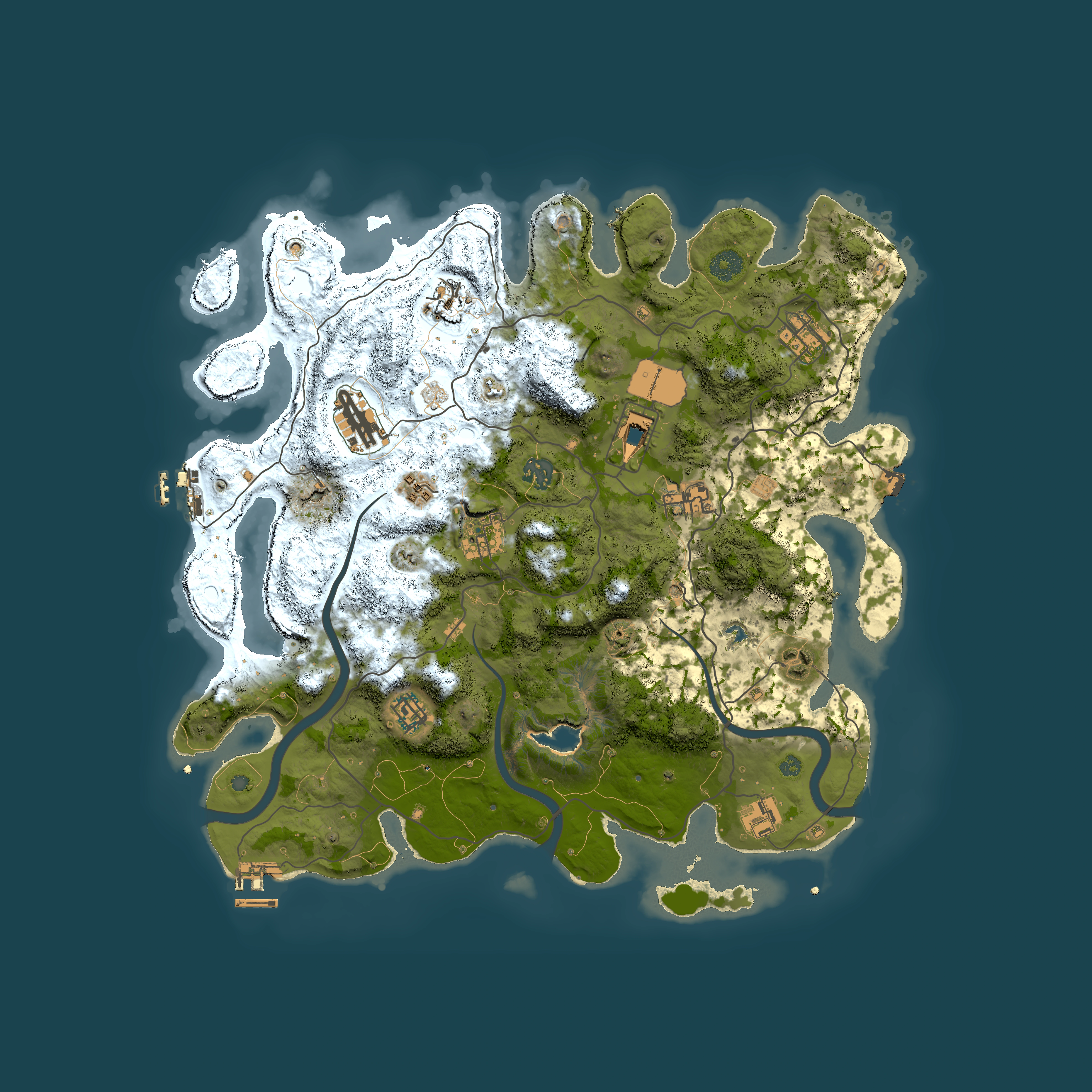 Full top-down render of Rust map seed 1858556852, 4000x4000m