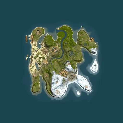 Rust map seed 1287735136, 2500x2500m top-down preview