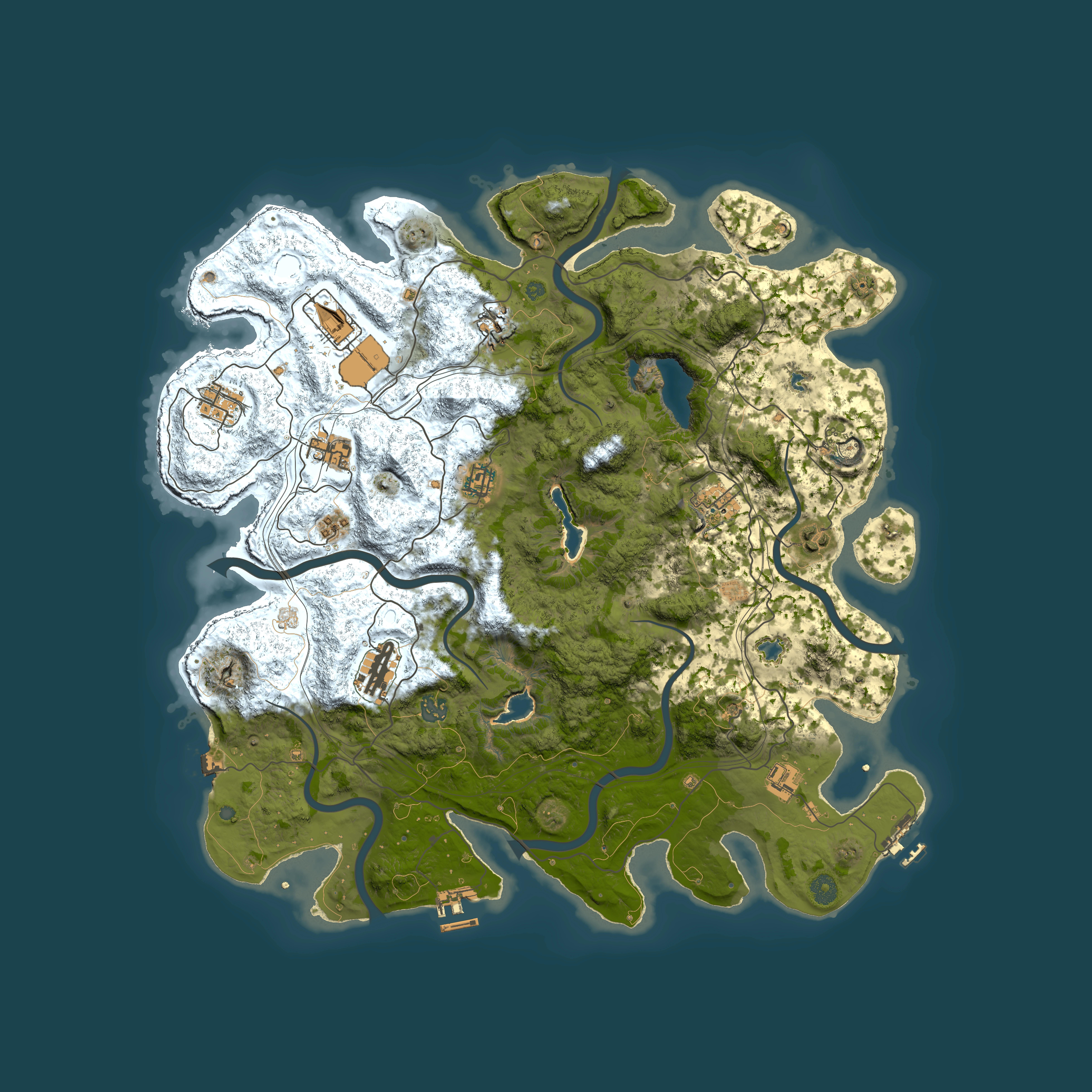 Full top-down render of Rust map seed 1250292000, 4500x4500m