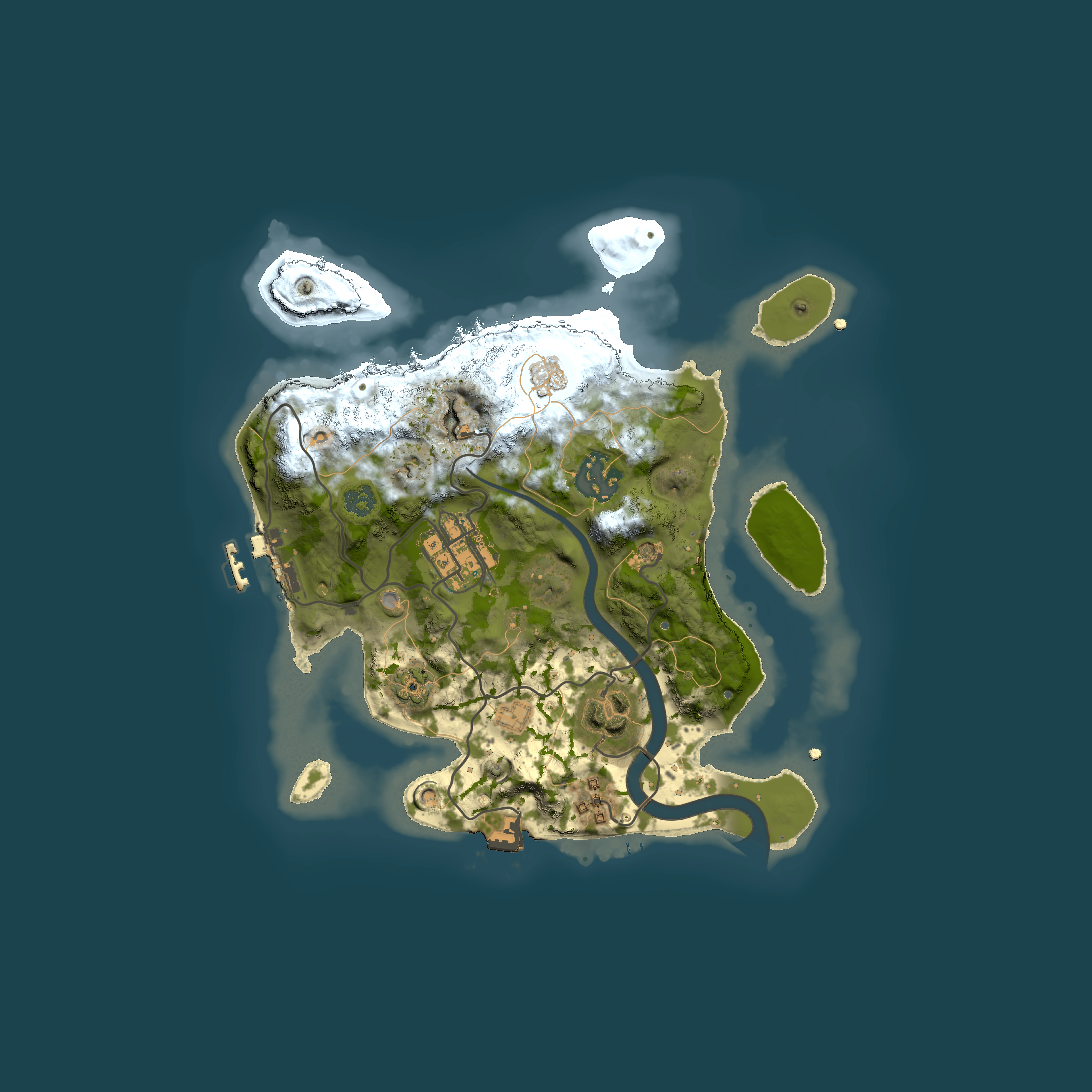 Full top-down render of Rust map seed 898933381, 2500x2500m