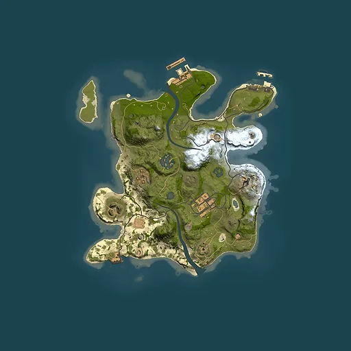 Rust map seed 993049183, 2500x2500m top-down preview