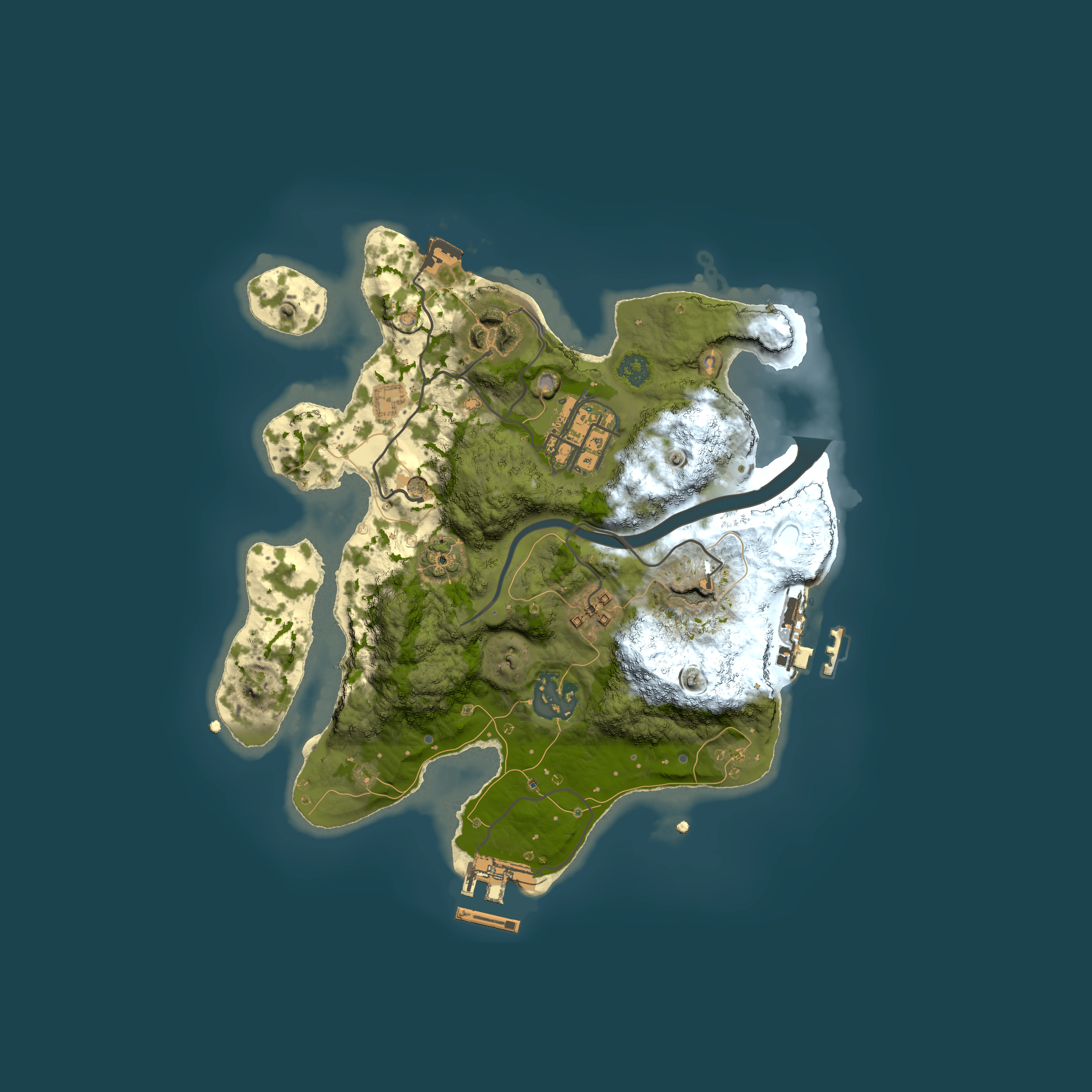 Full top-down render of Rust map seed 808678654, 2500x2500m
