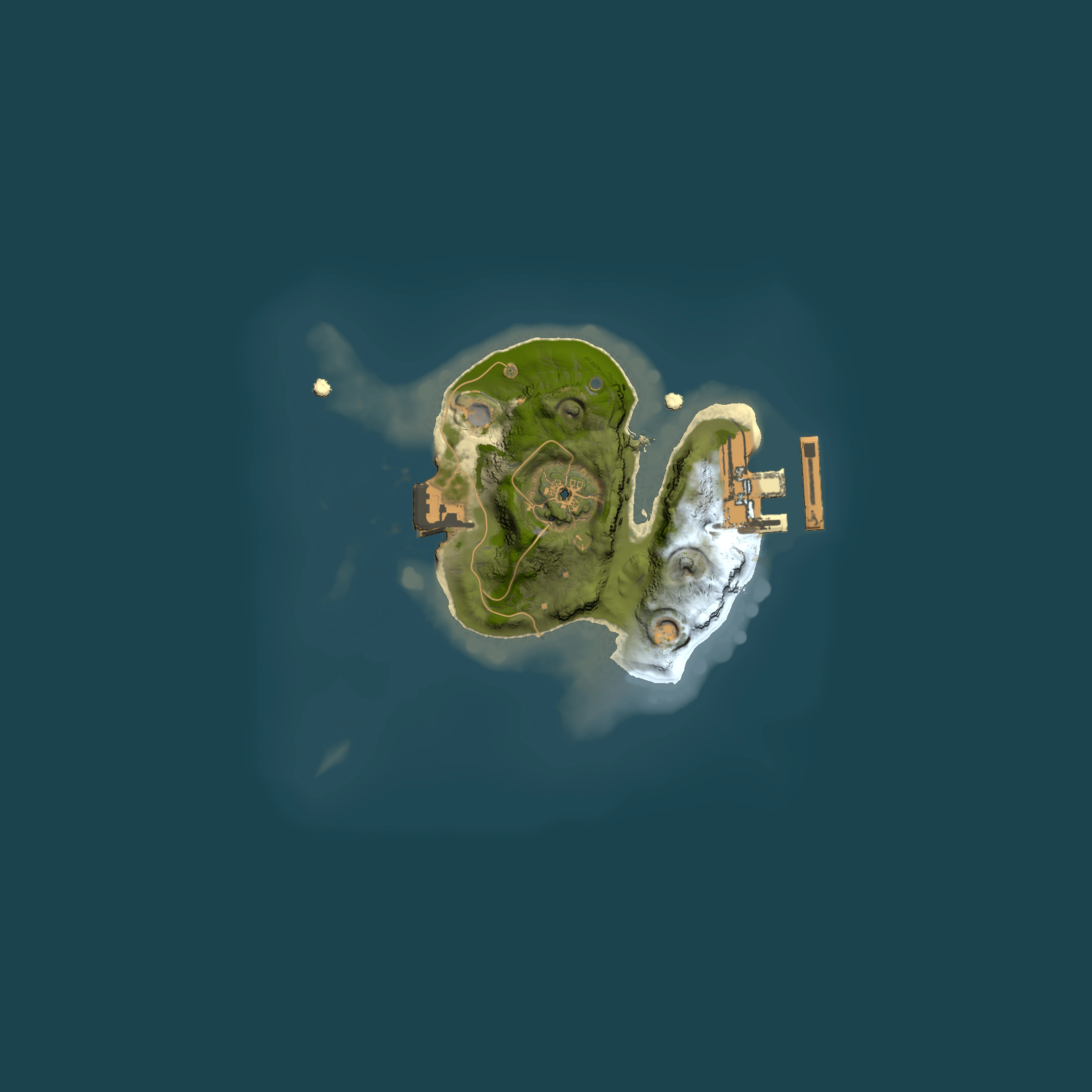 Full top-down render of Rust map seed 852023780, 1500x1500m