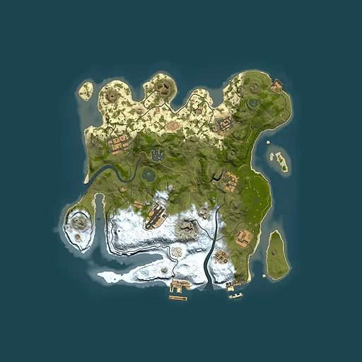 Rust map seed 83452020, 3000x3000m top-down preview