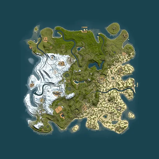 Rust map seed 1494193545, 4500x4500m top-down preview