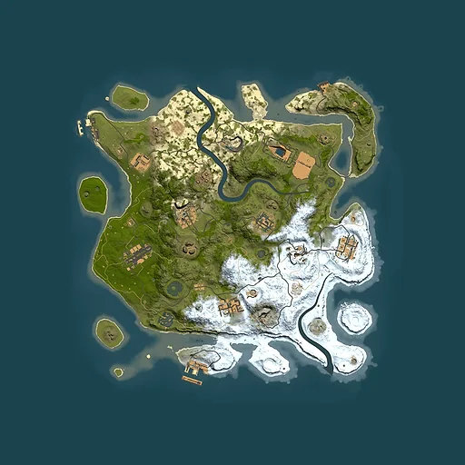 Rust map seed 401304806, 3500x3500m top-down preview