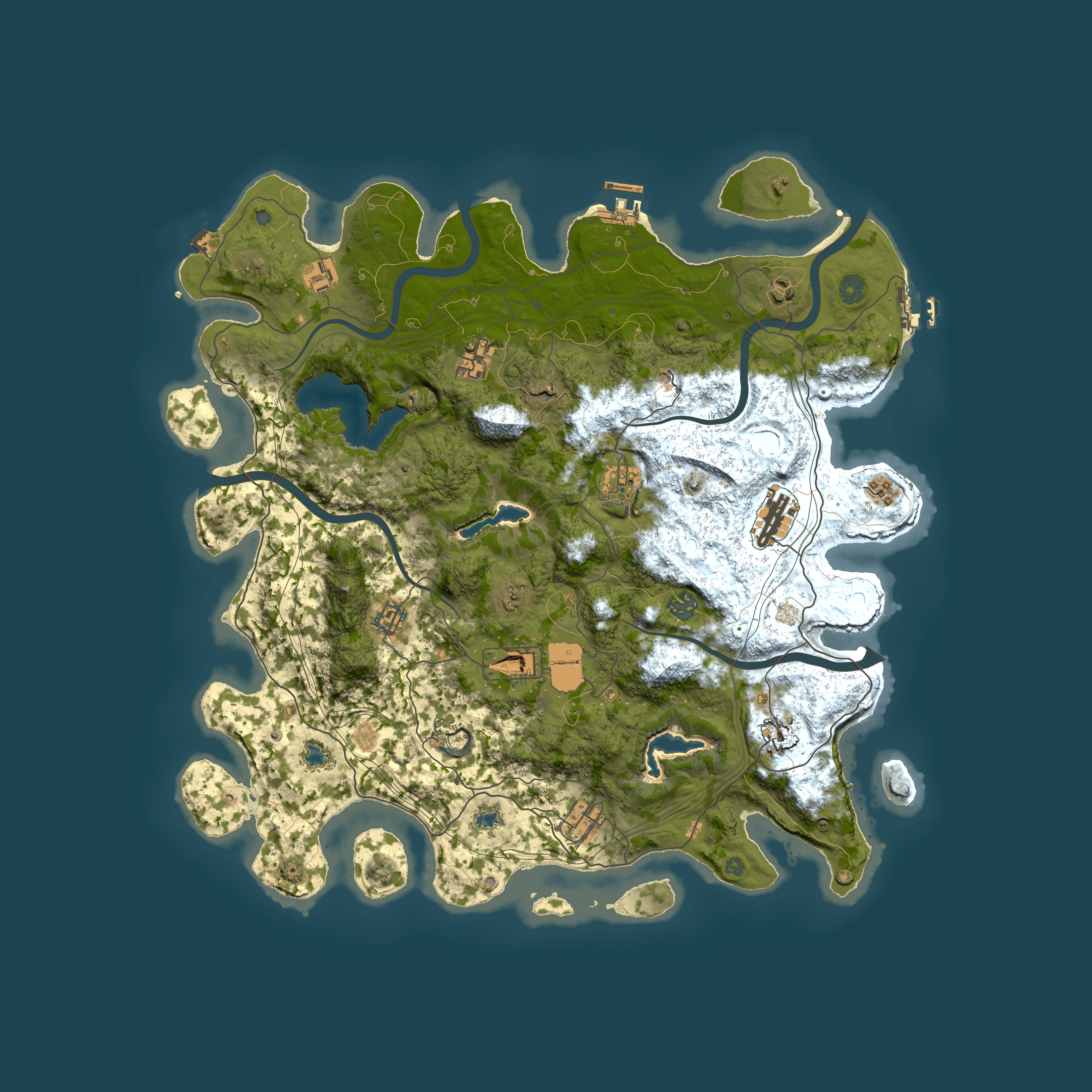 Full top-down render of Rust map seed 860753394, 4500x4500m