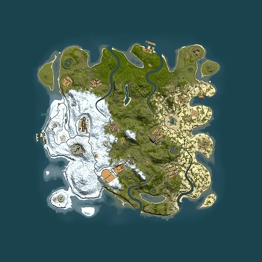 Rust map seed 964027639, 4000x4000m top-down preview