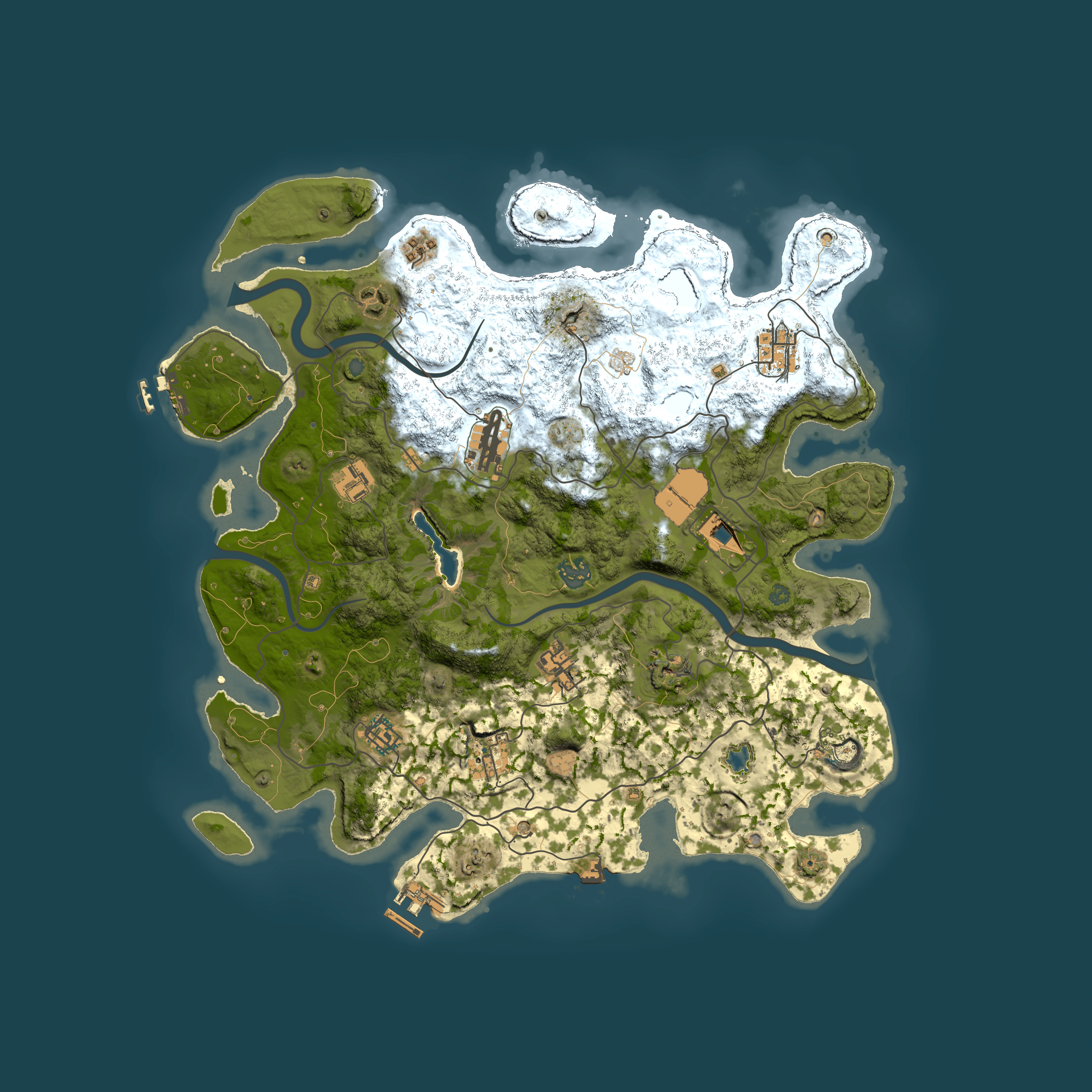 Full top-down render of Rust map seed 1880510833, 4000x4000m