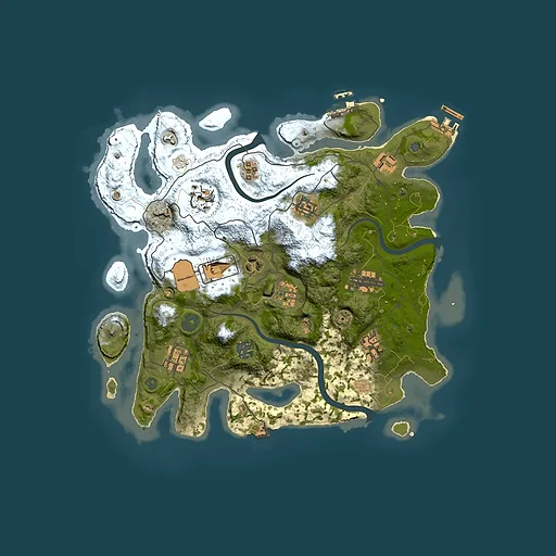 Rust map seed 1352275573, 3500x3500m top-down preview