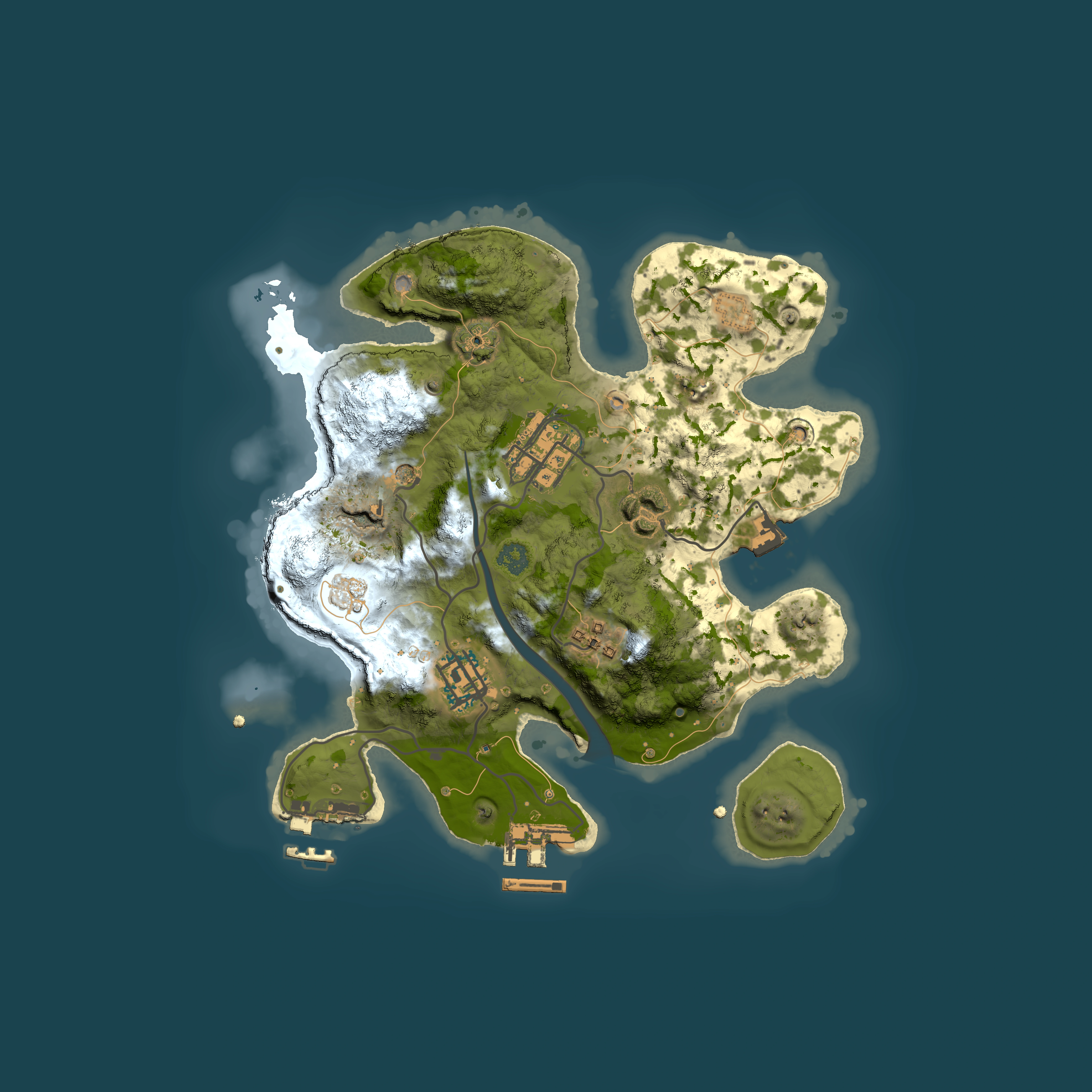 Full top-down render of Rust map seed 903901559, 2500x2500m