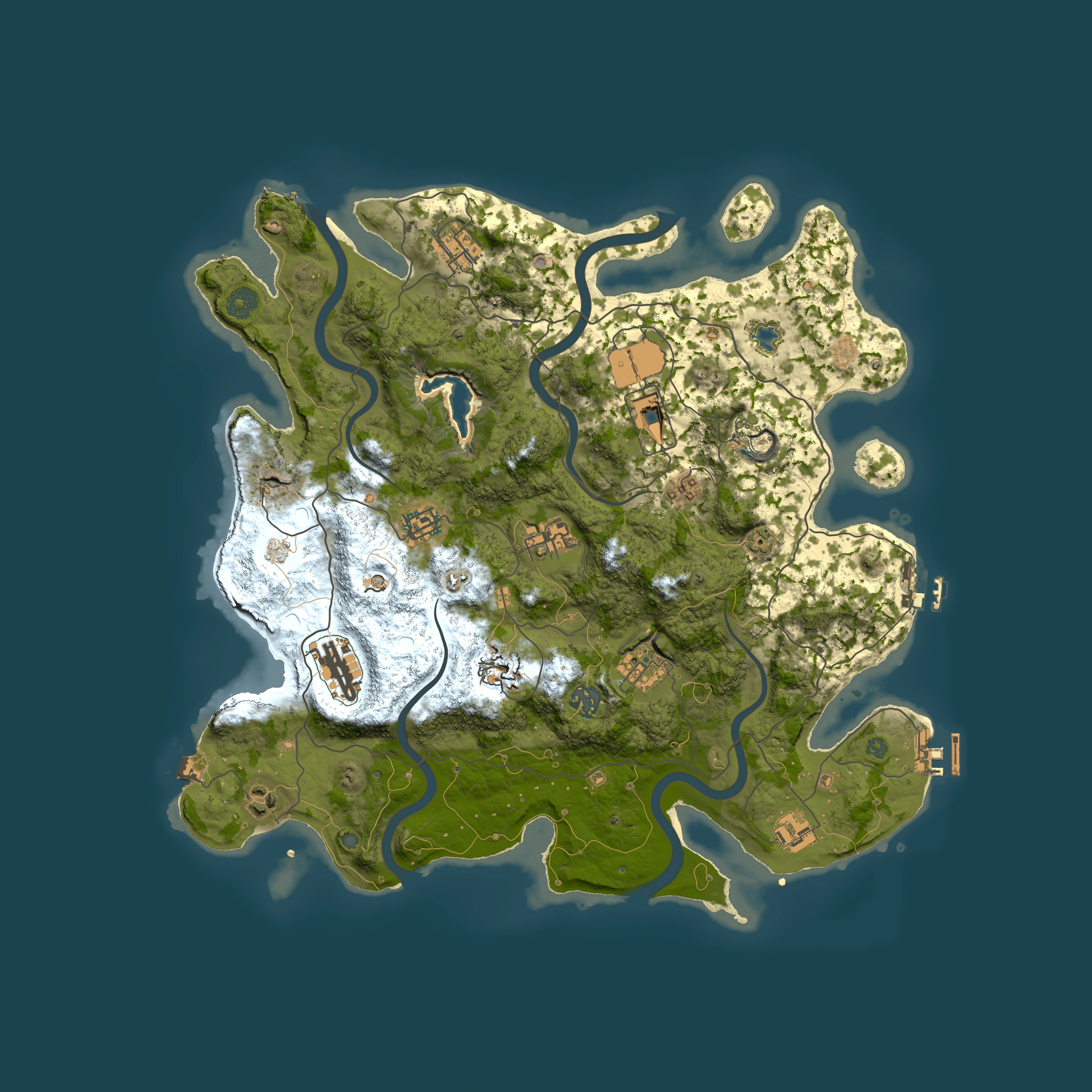 Full top-down render of Rust map seed 1055975488, 4000x4000m