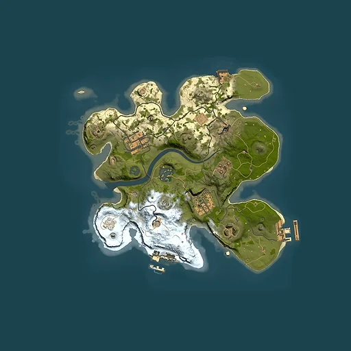 Rust map seed 874833236, 2500x2500m top-down preview