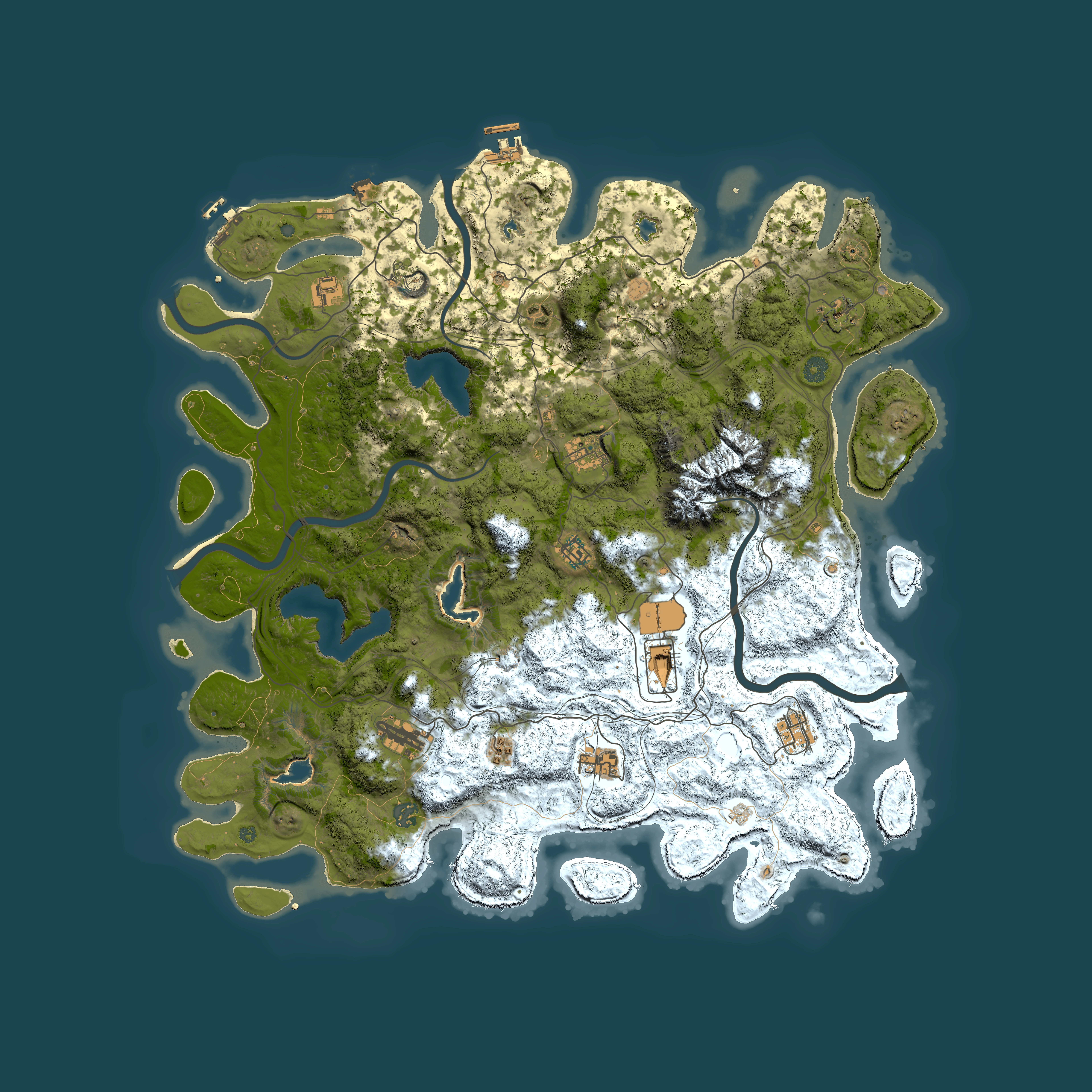 Full top-down render of Rust map seed 702518824, 5000x5000m