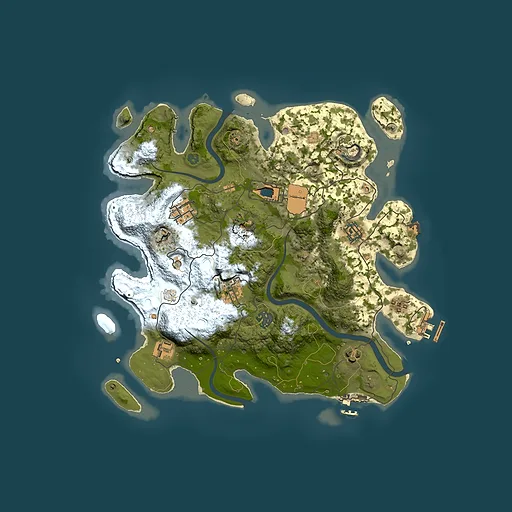 Rust map seed 747329315, 3500x3500m top-down preview