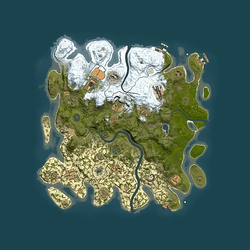 Rust map seed 154009345, 4000x4000m top-down preview